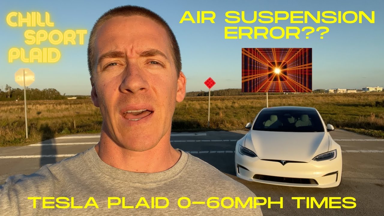 2021 Tesla Model S PLAID 0-60mph Dragy Times - Air Suspension ERROR!! Won't Raise