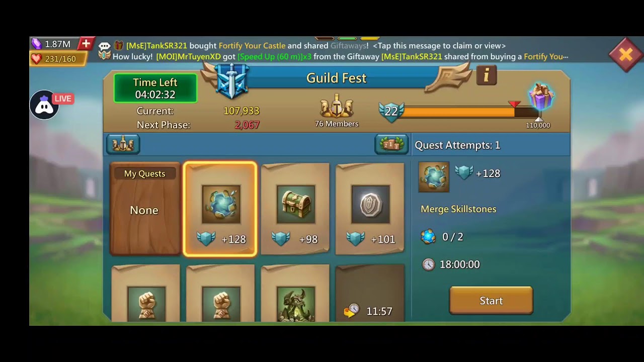 🔥 Lords Mobile Guild Fest Quest | EG99 Live Showdown! Complete 💥