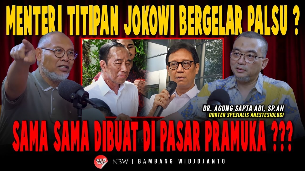 MENTERI TITIPAN JOKOWI BERGELAR PALSU ? SAMA-SAMA DIBUAT DI PASAR PRAMUKA ???