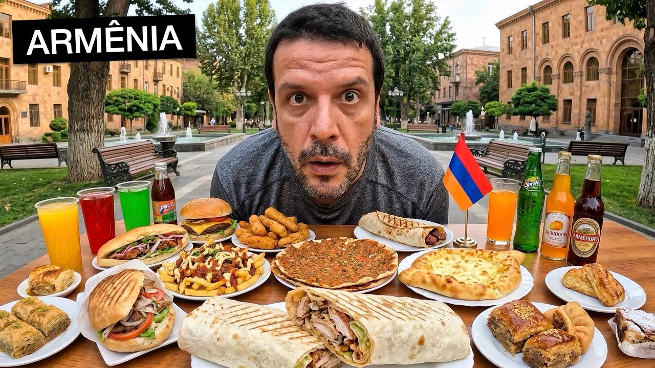 Comendo só FAST-FOODS por 24h na Armênia 😳 🇦🇲