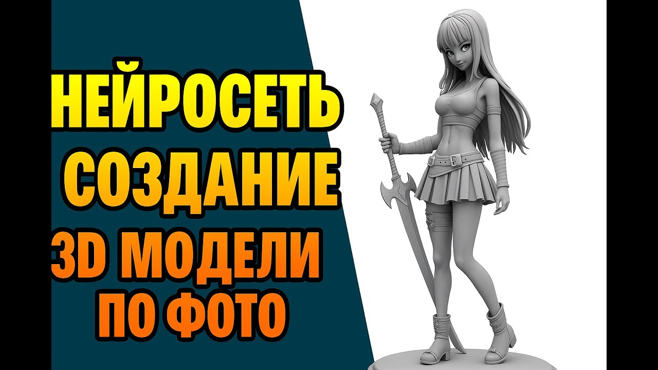 Создание 3D модели по фото с помощью нейросети. Аниме персонаж за 5 минут!