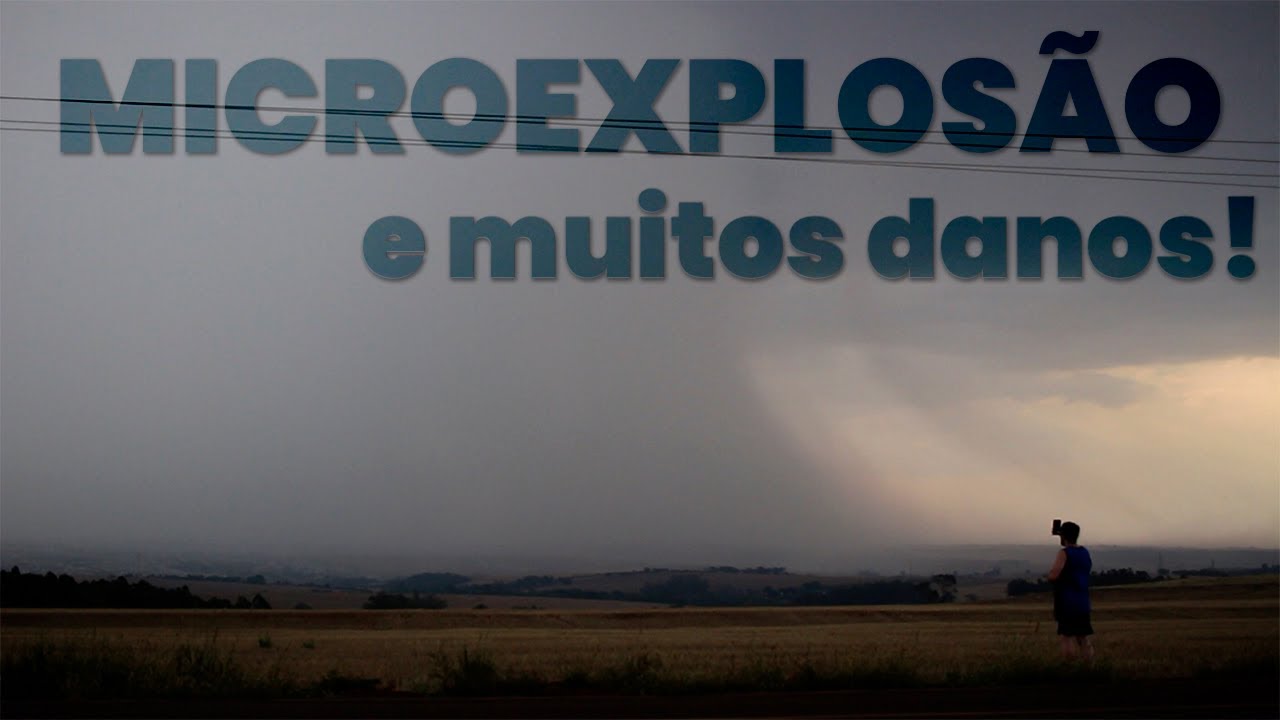 Microexplos&atilde;o (Possivel Downburst) causa muita destrui&ccedil;&atilde;o em Maring&aacute;/PR - 07/10/2023