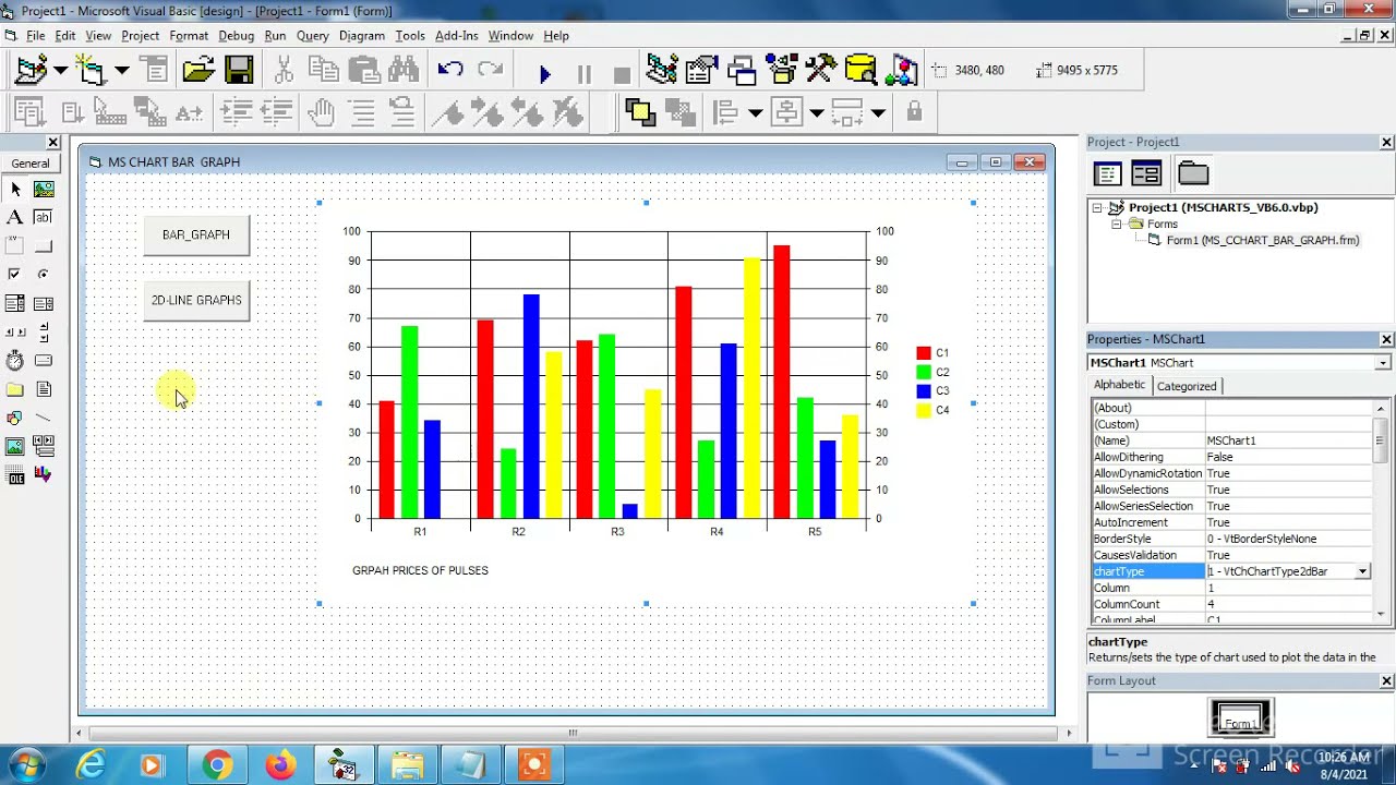 Microsoft chart control usage in vb6.0  (to draw bar graphs and line graphs)