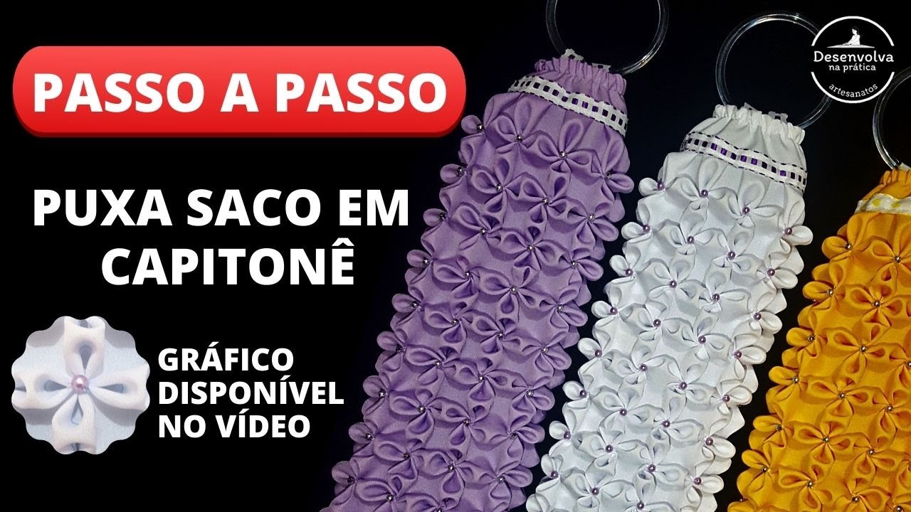 (TUTORIAl) Puxa saco de tecido #capitonê fácil de fazer