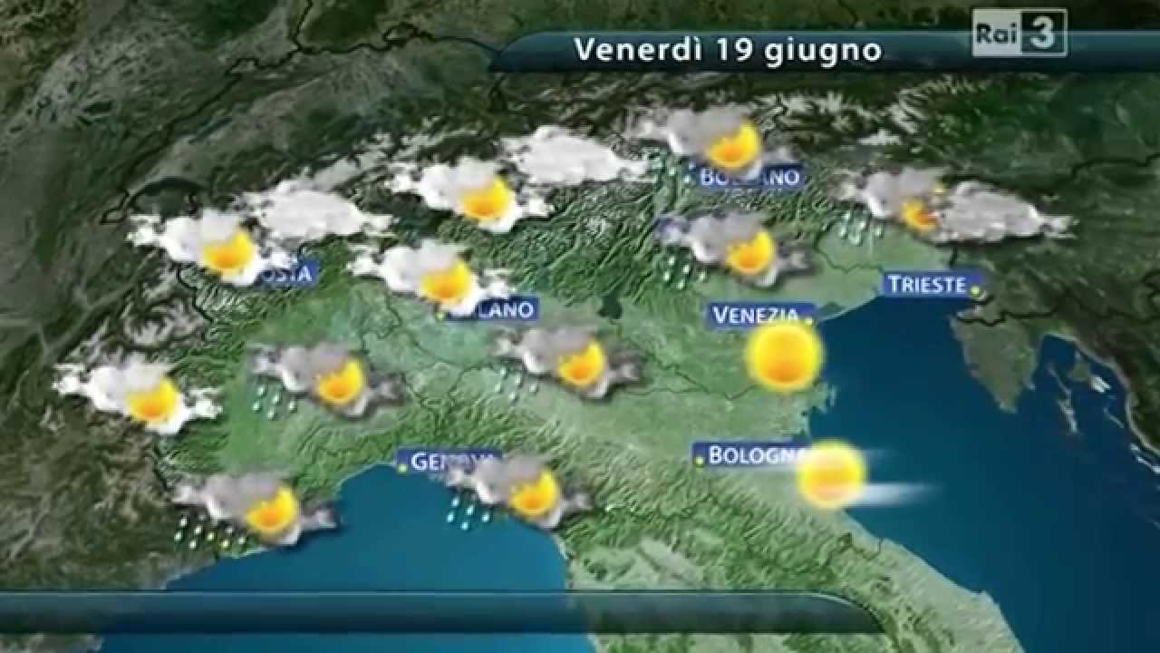 Raitre - Meteo 3 - Venerdì 19 Giugno 2015