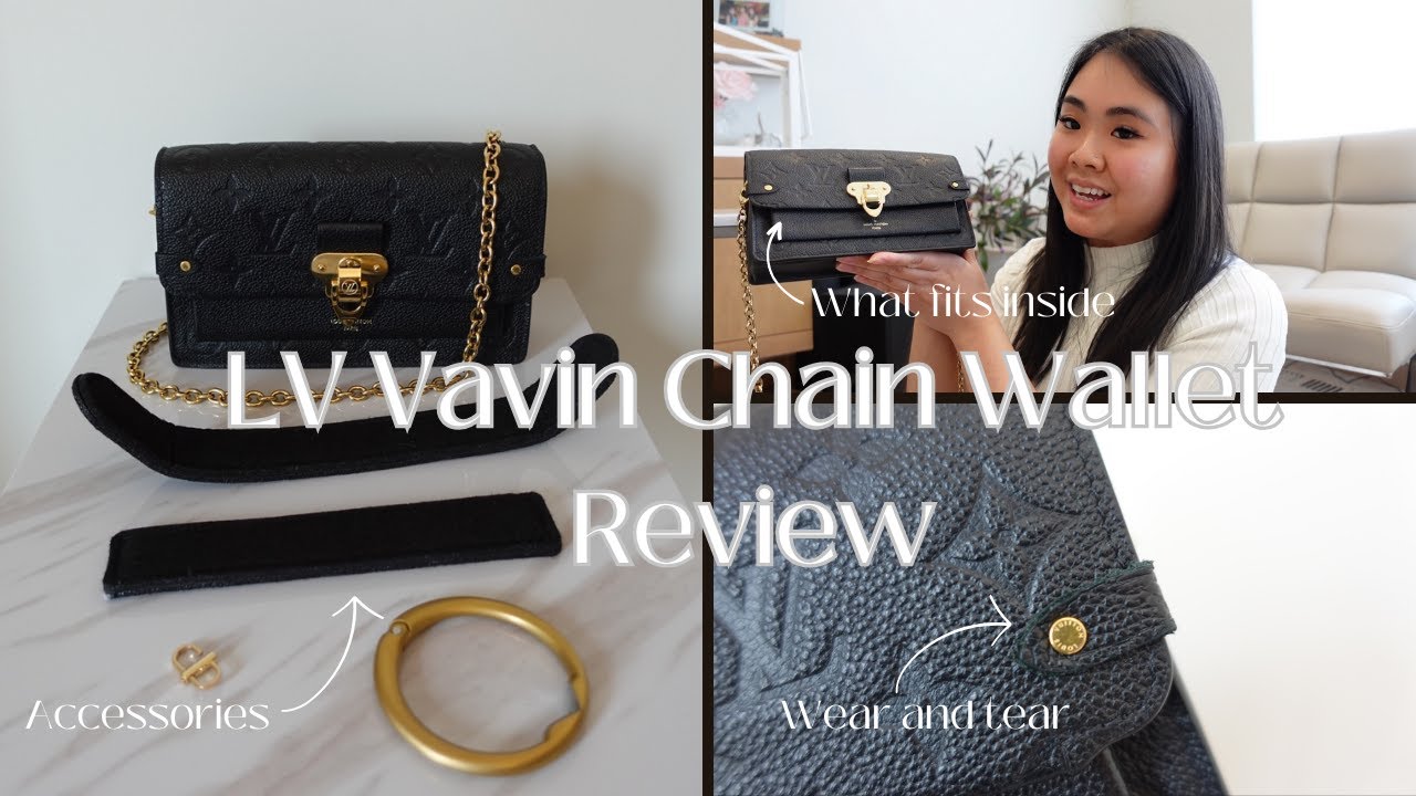 LV Vavin Chain Wallet Review | Accessories for it | Wear and Tear | What fits inside