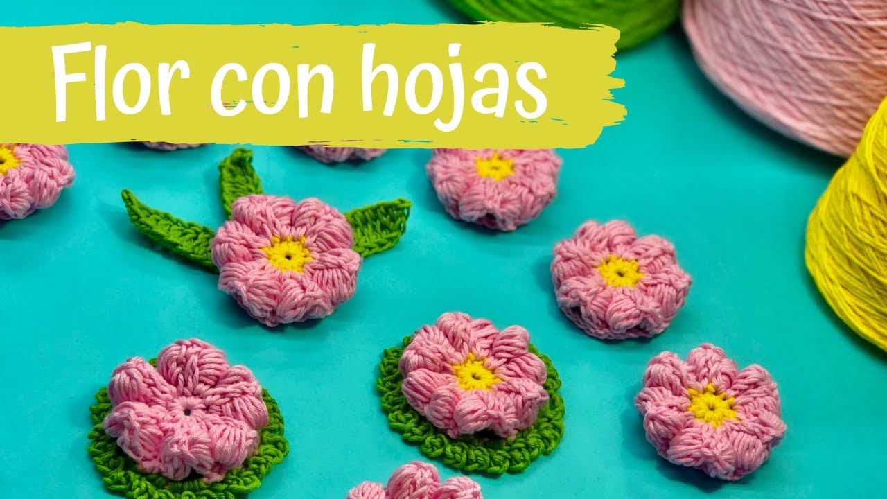 😍 FLOR Y HOJAS CARACOL Paso a Paso Ganchillo, Crochet Coasters DIY Tutorial Muy fácil y Muy Rápido😍
