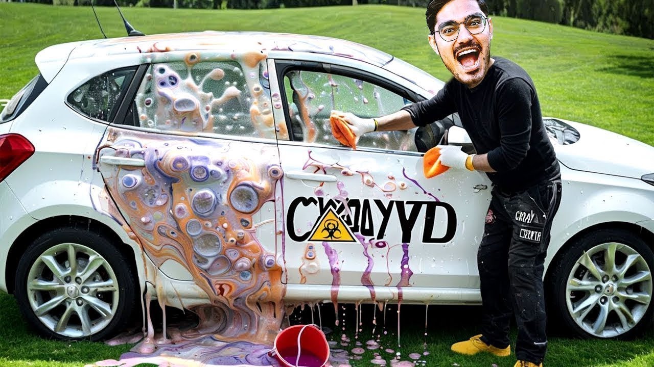 Making Biggest Elephant Toothpaste In Car   Crazy Experiment