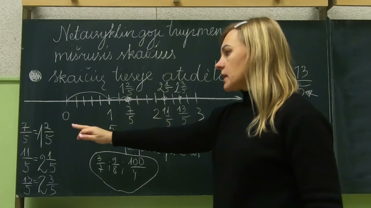 5 klasė.  Netaisyklingoji trupmena -  mišrusis skaičius. Įvadas