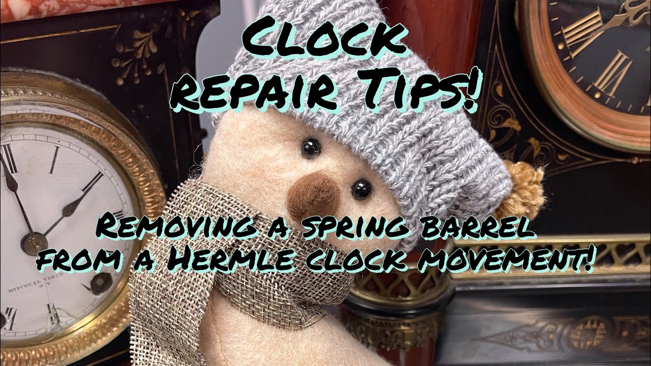 Clock Repair Tip: How to Remove a Main Spring Barrel from a Hermle Clock Movement!