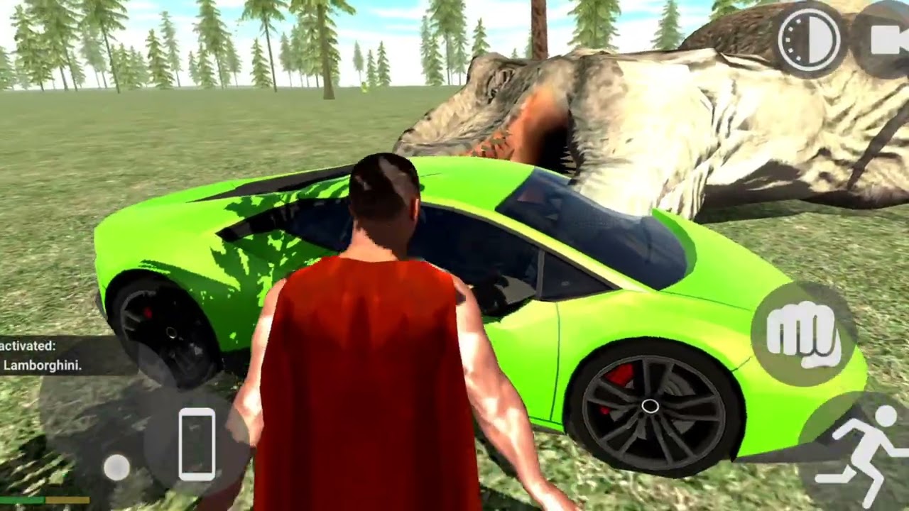 Indianbike3d game new long video dianounsor aatack superman 💪you say in comment which is winner 