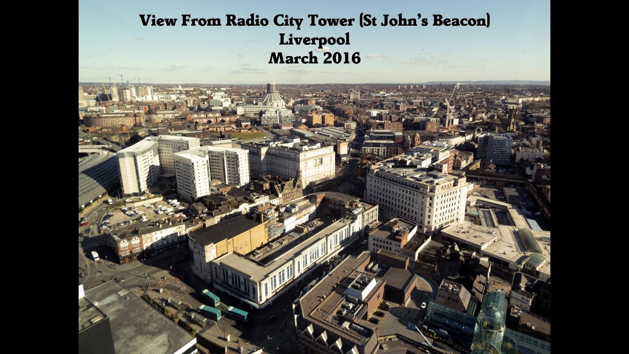 Views From The Observation Deck of St John's Beacon, Liverpool