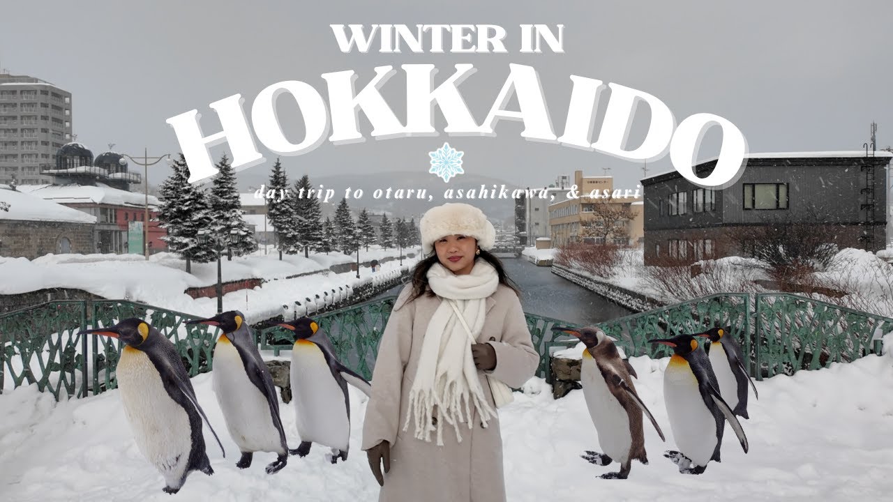 WINTER IN HOKKAIDO ep. 02 | day trips to otaru (music box museum), asahikawa (penguin march) & asari