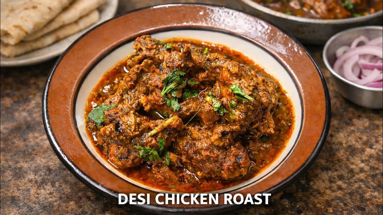 Desi Chicken Roast Recipe | Dhaba Style Taste at 🏠 #shortsfeed #shorts #trending #viral #ytshorts