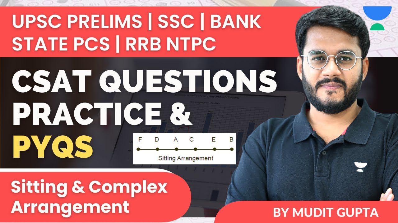 CSAT Tricks & Shortcuts | Sitting & Complex arrangement | UPSC, SSC, BANK| Mudit Gupta | PART 3