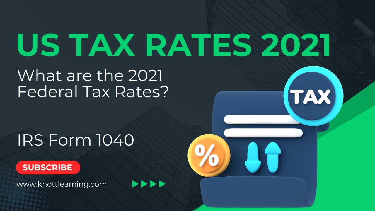 US Tax Rates for 2021 - Form 1040 Tax Rate Tables