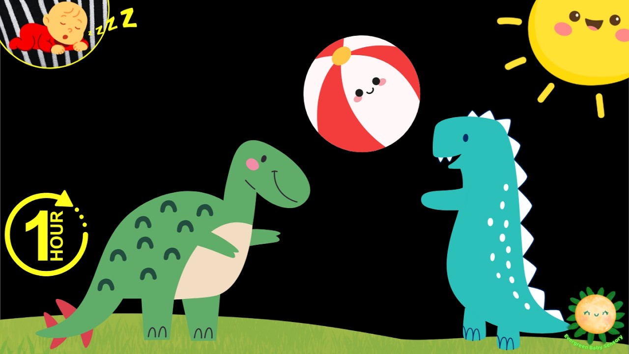 Baby Sensory Video | Cute Dino World | Calm Visuals for Babies
