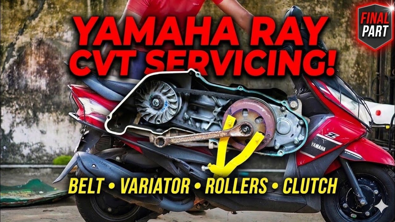 Yamaha Ray CVT Deep Clean & Full Disassembly (Final Part)..#ray 