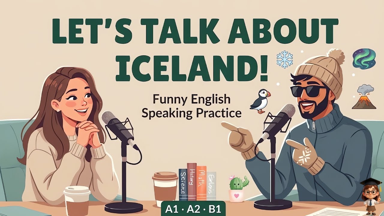 English Listening Practice: The Iceland Adventure & The Rotten Shark Challenge