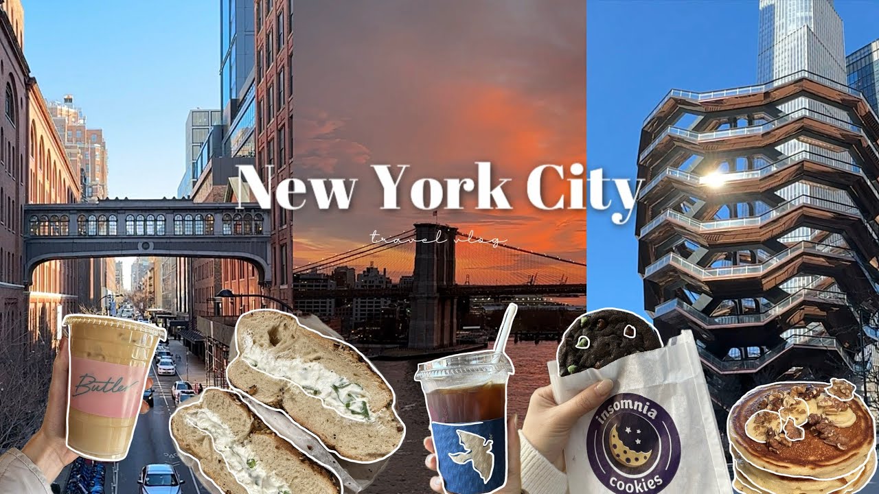 🇺🇸Travel Vlog🗽美國紐約New York｜吃爆貝果bagel｜Joe’s Pizza｜Chelsea Market｜Little Island｜High Line