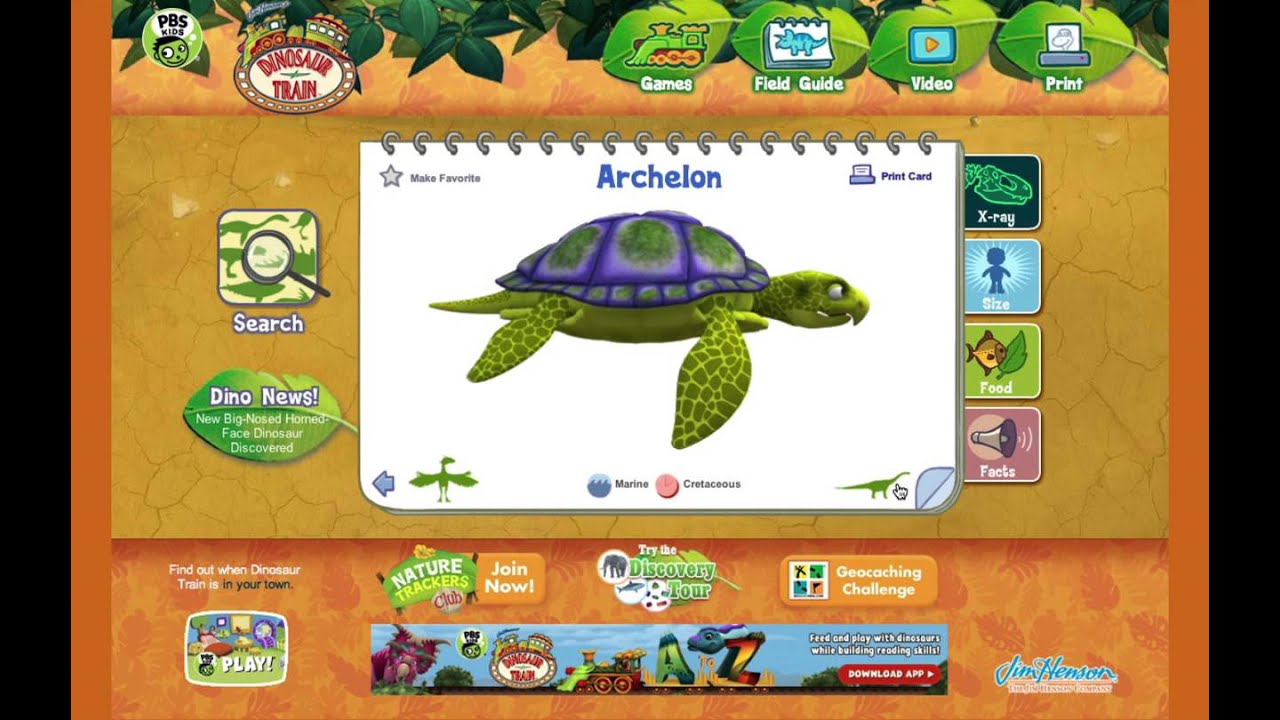 Dinosaur Train: Online Games