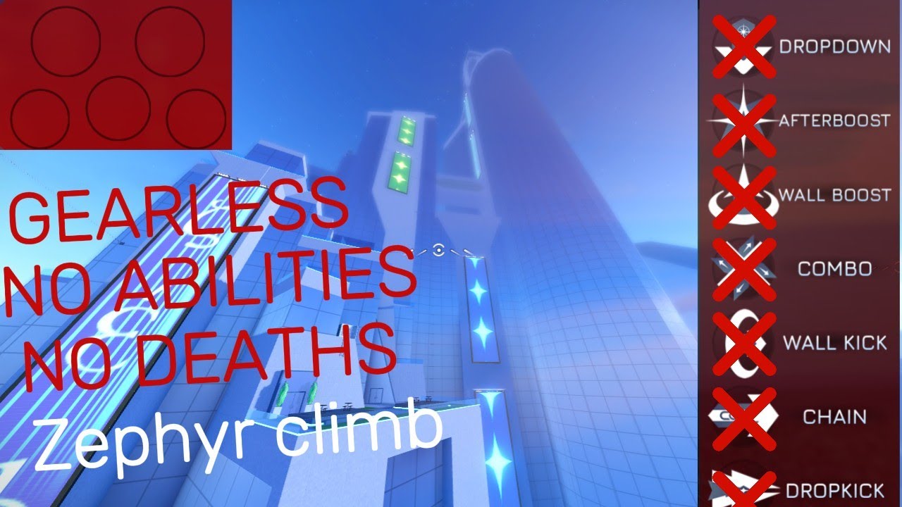 No deaths, gearless, no abilities Zephyr climb in Parkour Reborn 1.5