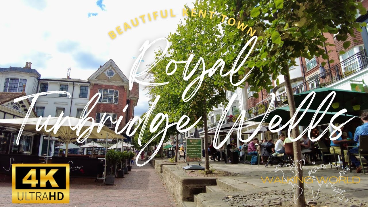 Royal Tunbridge Wells 4K UHD | Walking Tour of Historic Pantiles & Royal Kent Town | Sept 2022