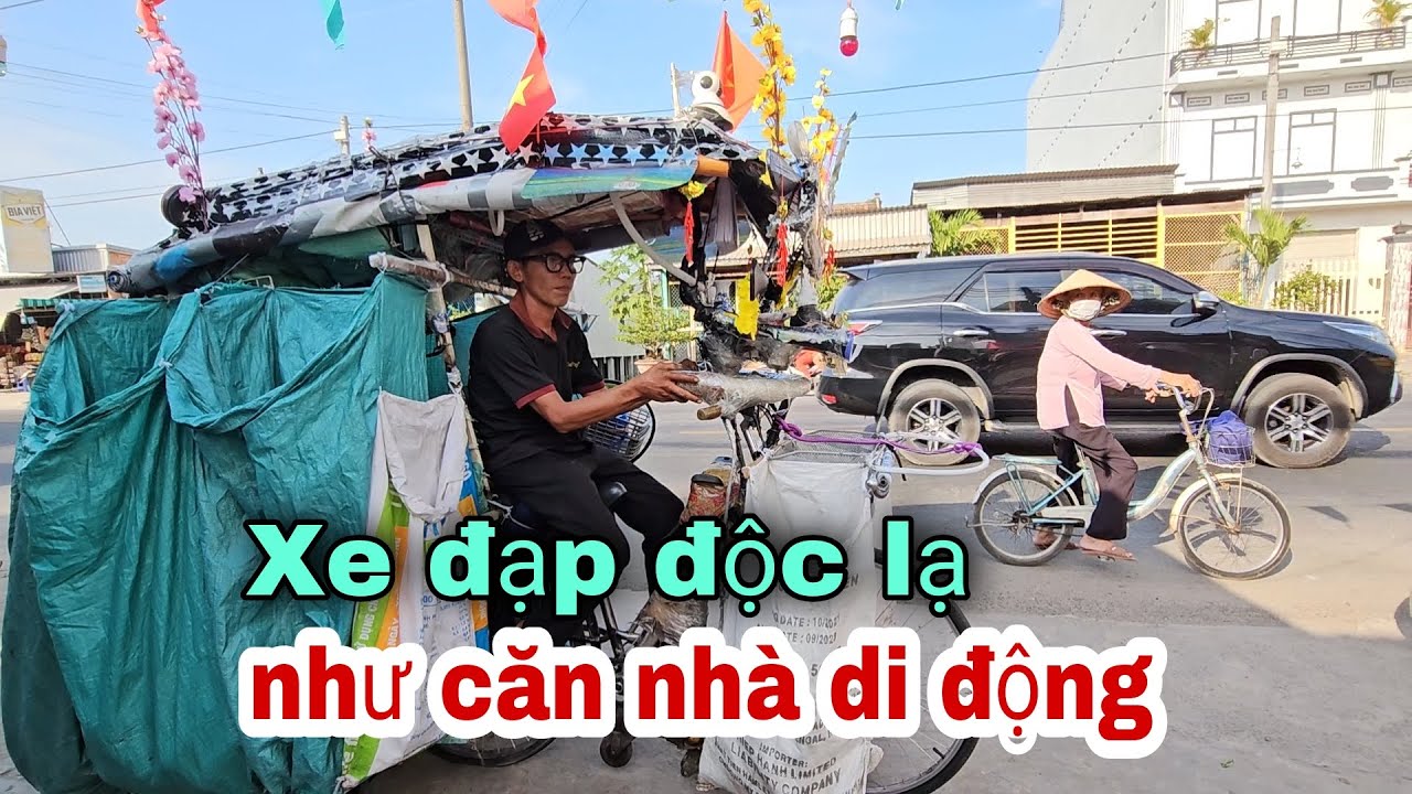 Kỳ lạ người đàn ông chế xe đạp như một căn nhà đi xuyên quốc gia