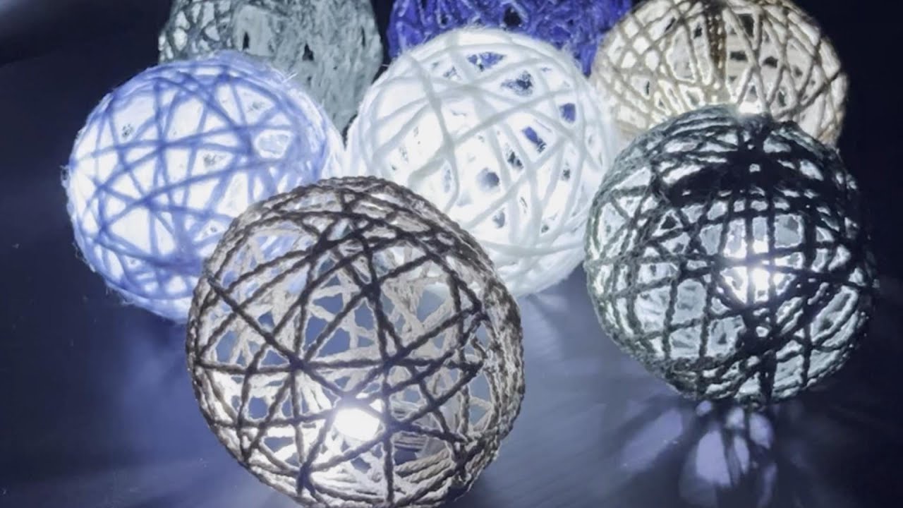 誰でも簡単に出来る　コットンボールライトの作り方　ハンドメイド