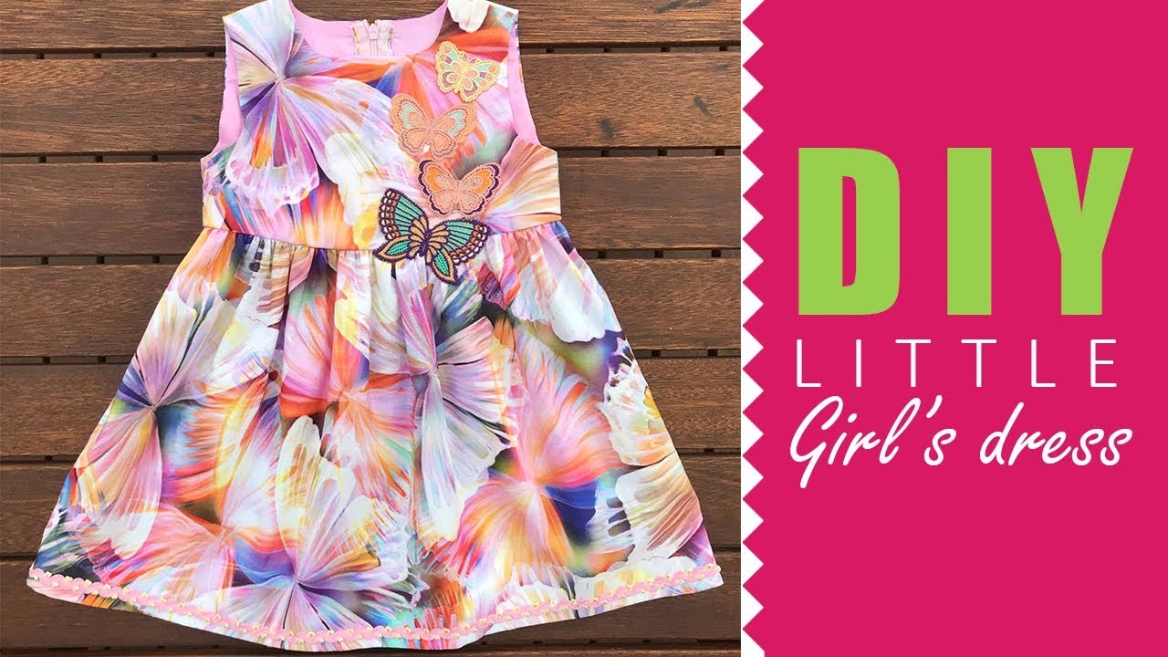 How to sew a basic girl's dress | DRESSMAKING
