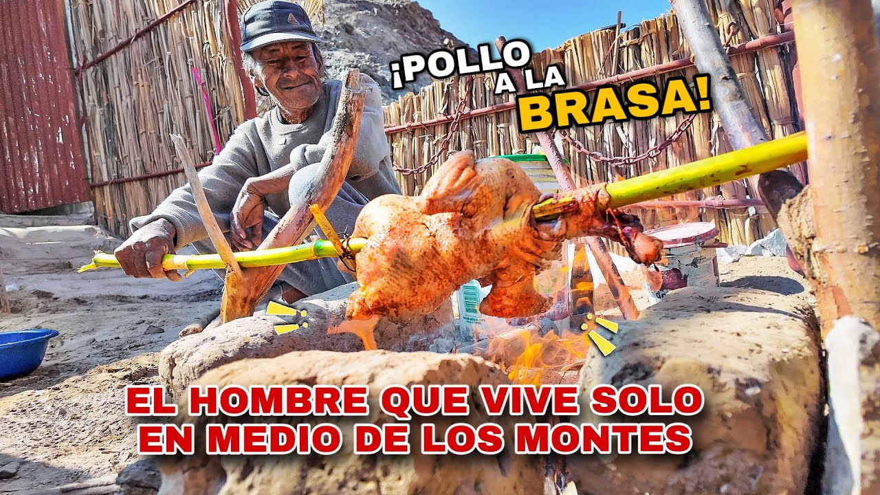 Don Calimán prueba por Primera vez un Rico POLLO a la BRASA - ¡LLEVAMOS ALIMENTOS PARA SUS CABALLOS!