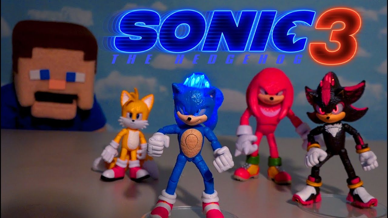 Sonic the Hedgehog 3 Movie 6 inch LIGHT UP FIGURES vs. SHADOW!!