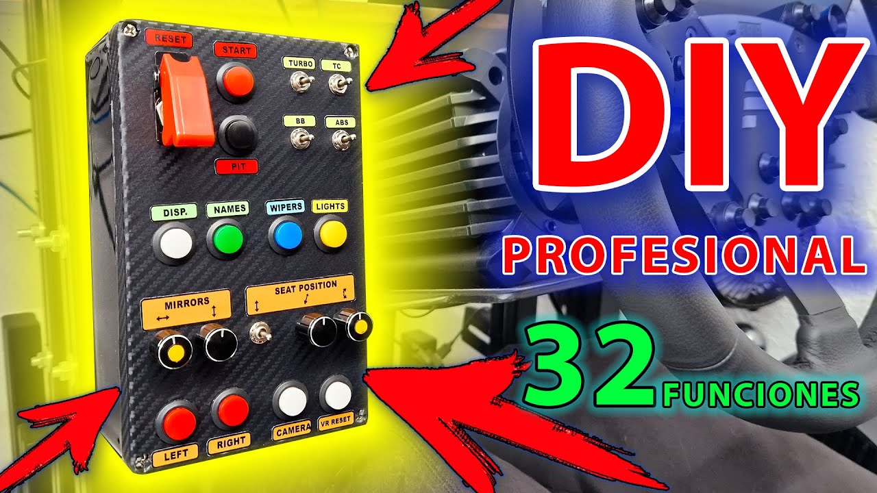Como hacer una BOTONERA para SIMRACING DIY con 32 funciones para assetto corsa Iracing simulador