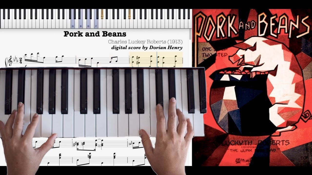Pork and Beans by Luckey Roberts (1913, Ragtime piano)
