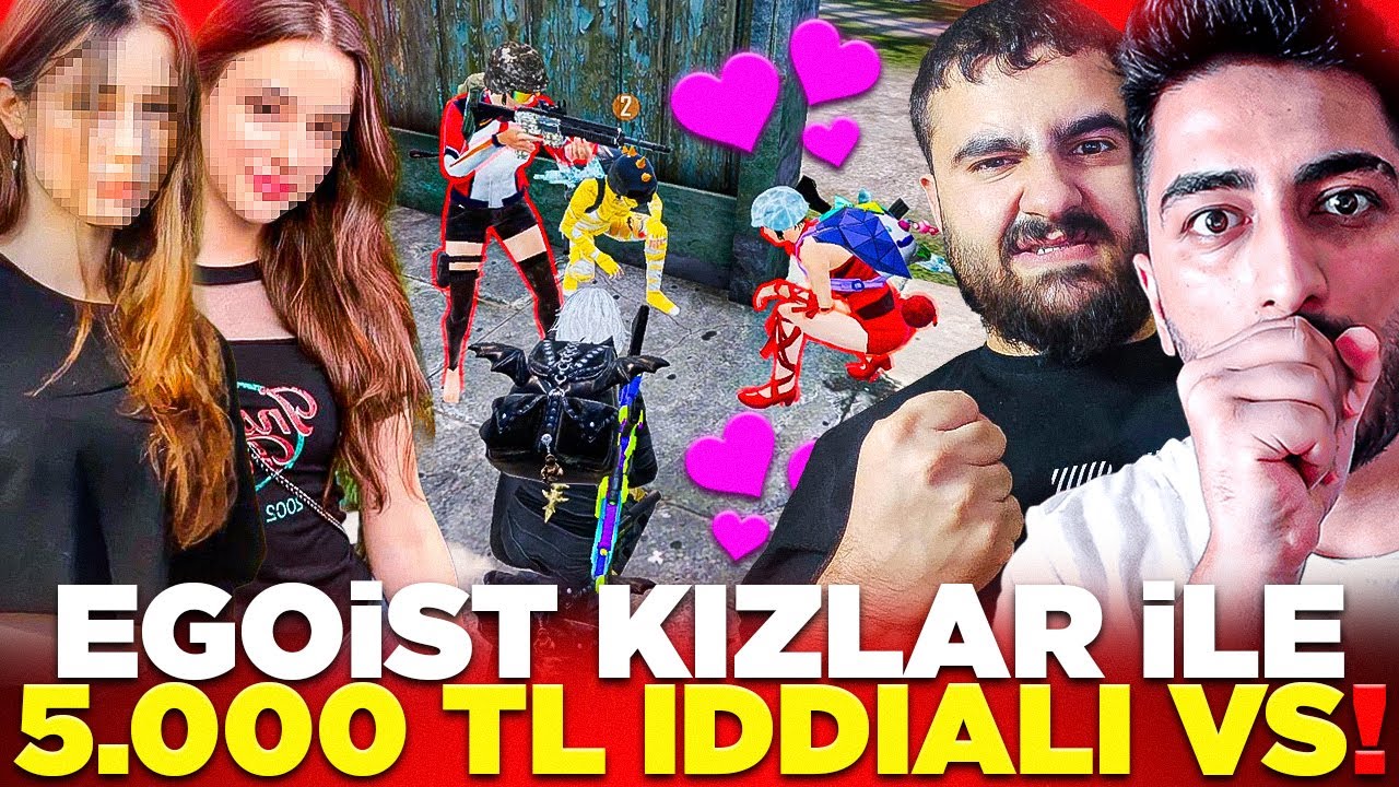 EGOİST KIZLAR İLE 5.000 TL CEZALI 2VS2! 😱 (AYI KADİR AŞIK OLDU!) - PUBG Mobile
