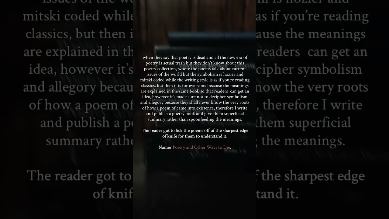 gothic literature poetry and other ways to die #literature #gothic #classicliterature #poetry Sarah