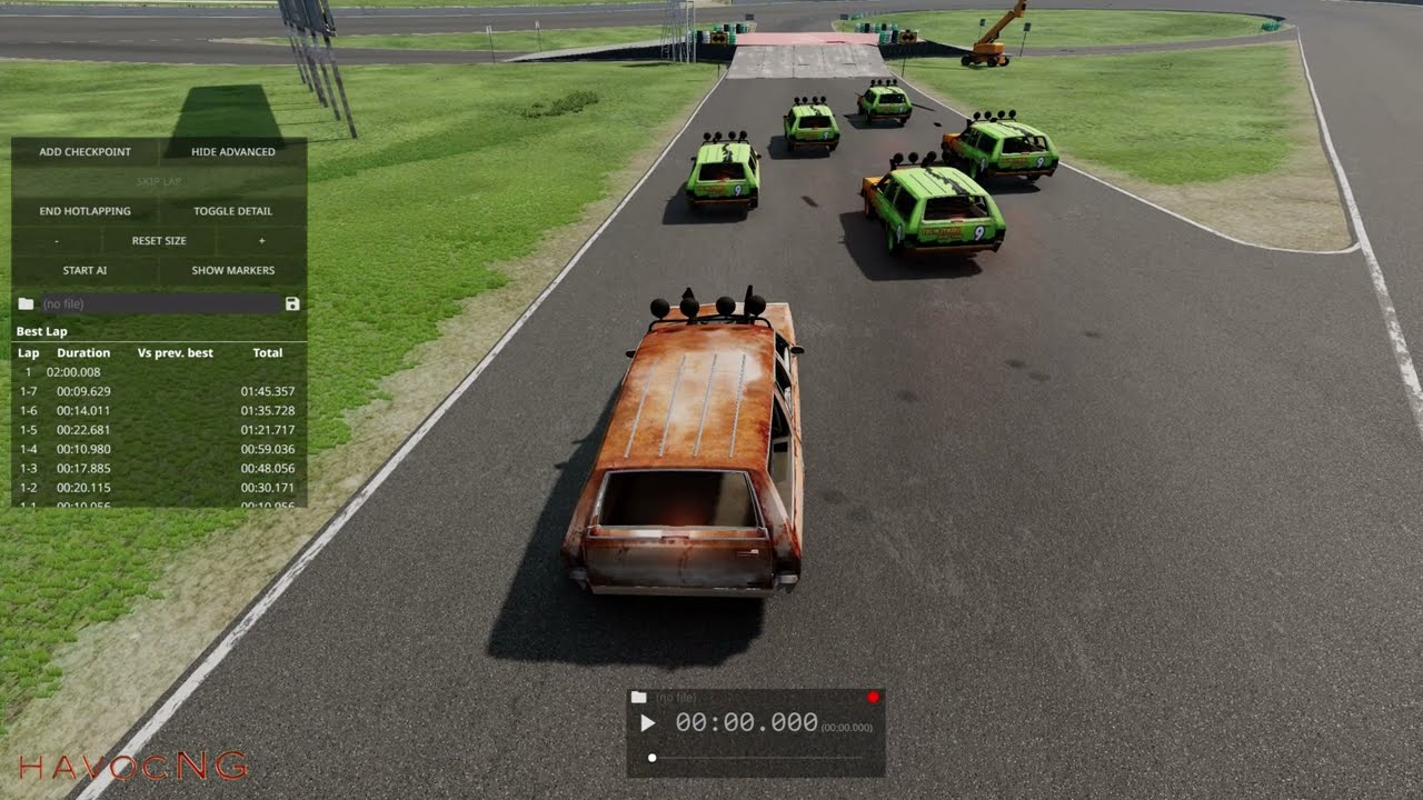 BeamNG - Hot Lapping A/I app on Hirochi Raceway...