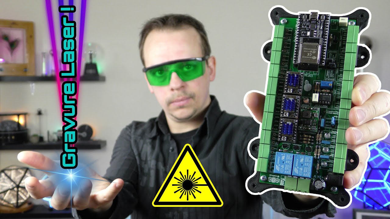 GRAVURE LASER ! CONCEPTION d’une carte ELECTRONIQUE POLYVALENTE pour CNC - Sortez les lunettes 😎 !