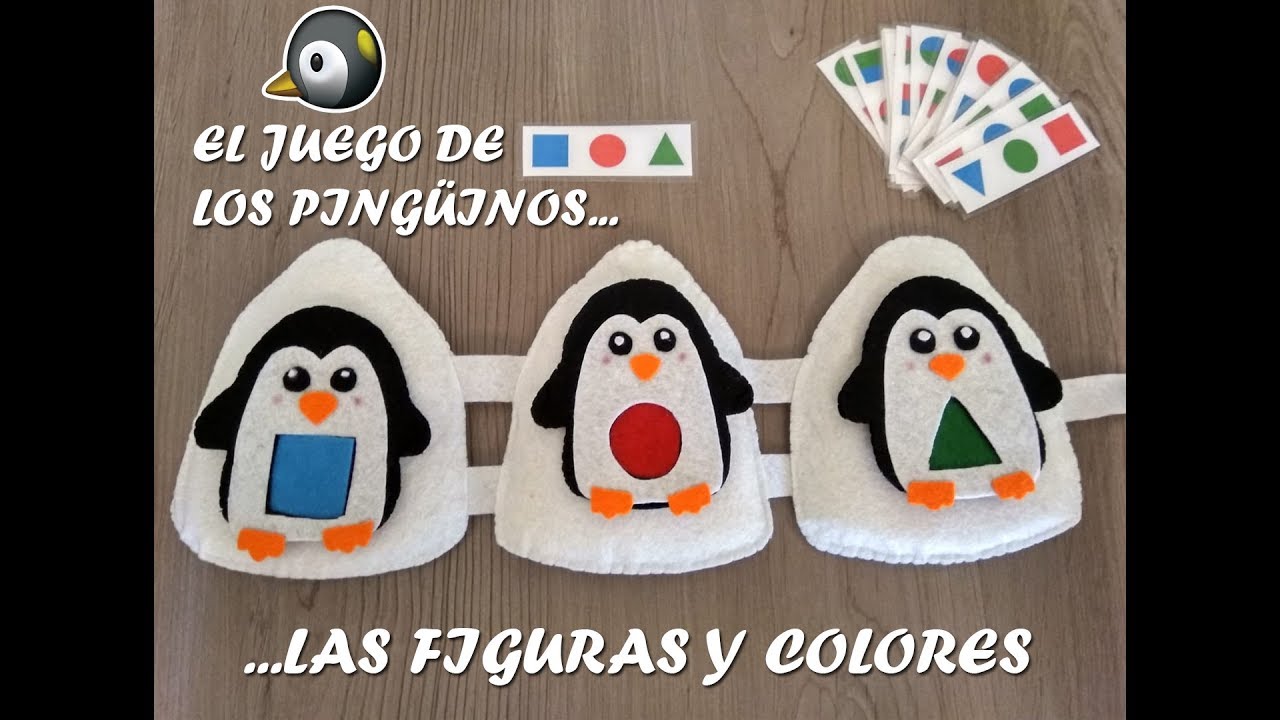El juego de los pingüinos, las figuras y colores