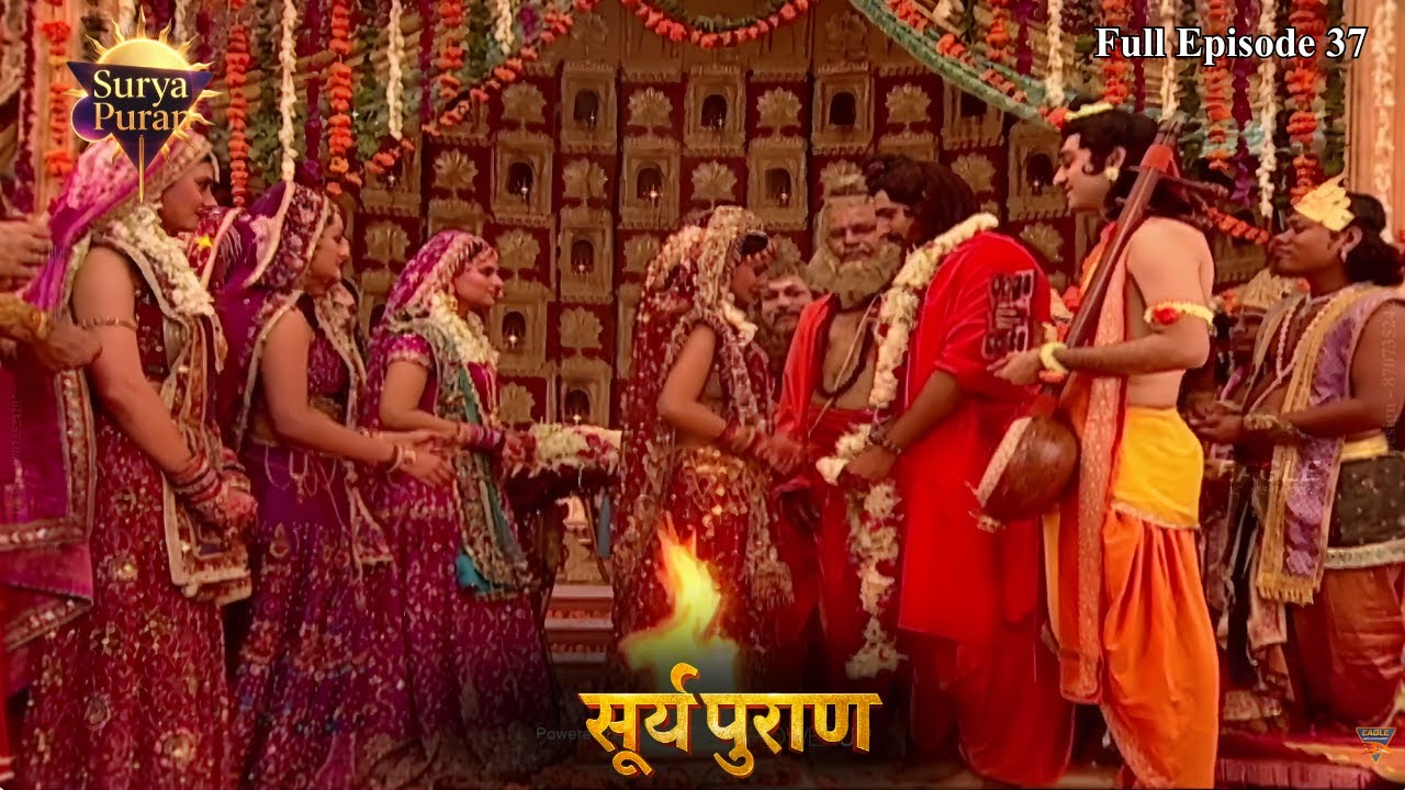 दीति विवाह से इंकार कर देती है? | Chandra-Rohini Milan | रामानंद सागर कृत - Surya Puran Episode 37