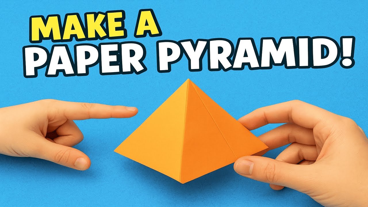 How to Make a Paper Square Pyramid (Easy Craft Tutorial) | DIY Origami Pyramid for Beginners
