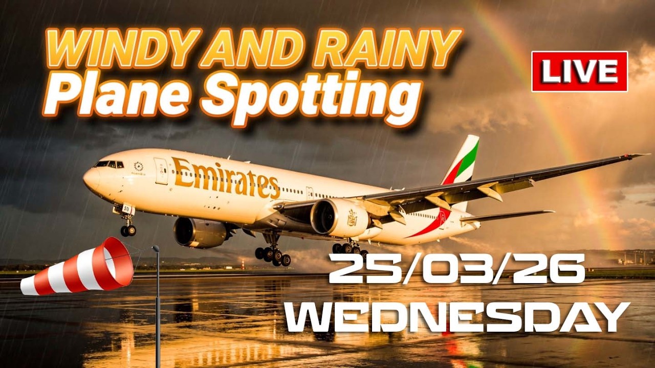 🔴LIVE Windy and Rainy PLANE SPOTTING! at Dublin Airport (25/03/26) #live #dublinairport #automobile