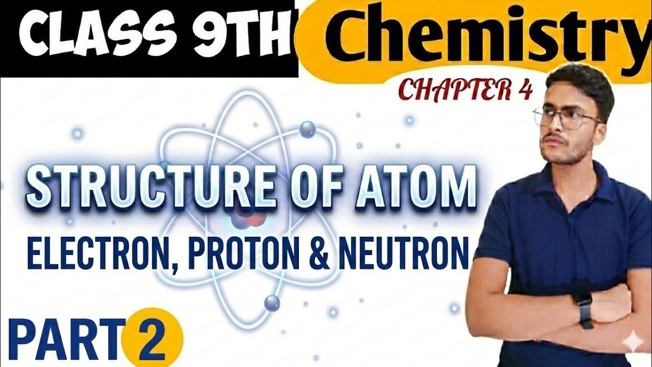 Structure Of Atom Class 9 | Electron Proton Neutron Explained | Chapter 4 Chemistry Part 2 | NCERT