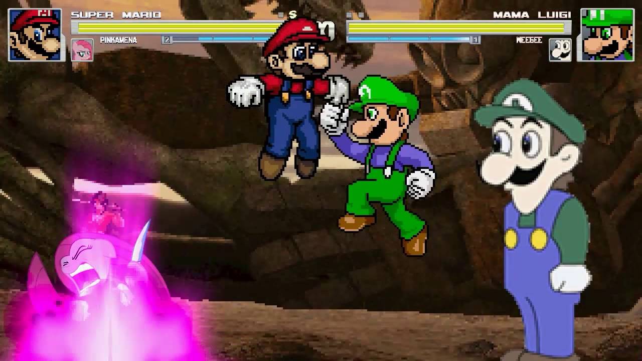 AN Mugen Request #207: Super Mario & Pinkamena VS Mama Luigi & Weegee