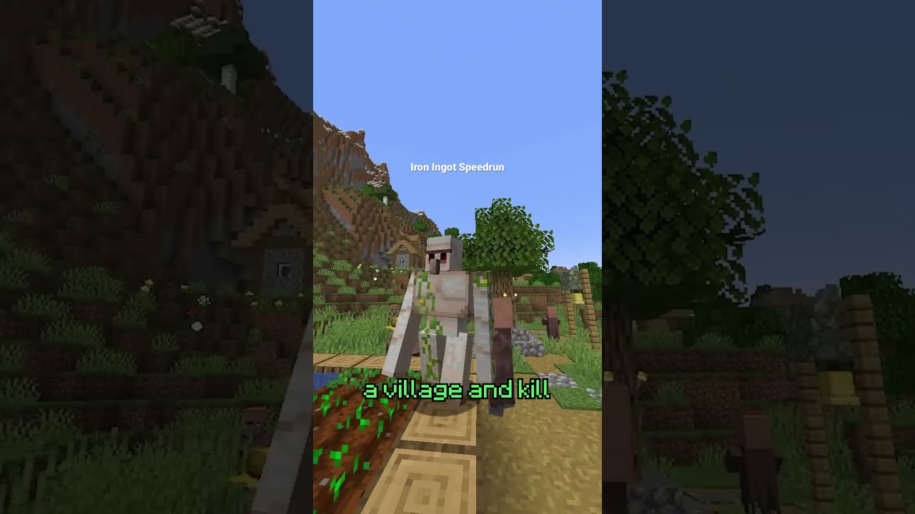 Speedrunning a Iron Ingot in Minecraft #minecraft #gaming