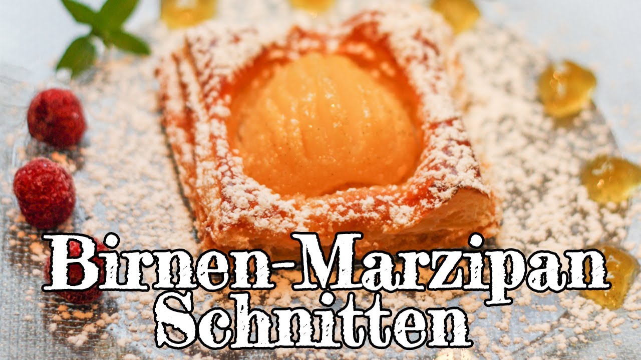 Rezept - Birnen-Marzipan-Schnitten (Red Kitchen - Folge 190)