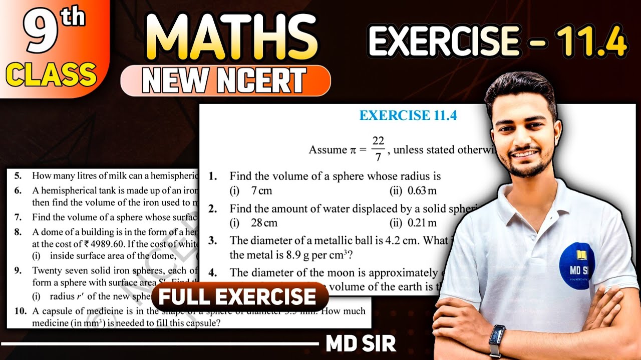 Class 9 Maths Chapter 11 | Surface Areas and Volumes | Exercise 11.4 Solutions