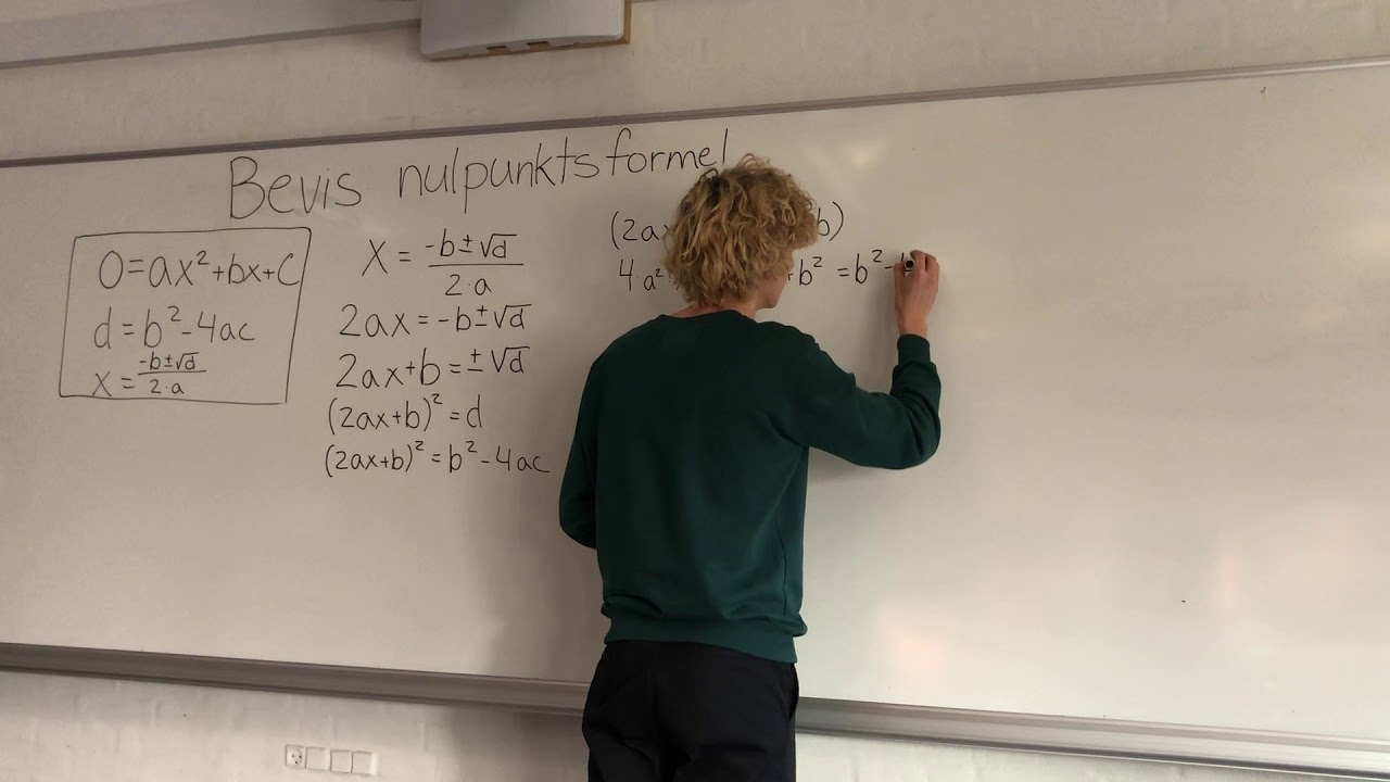 Bevis for nulpunktsformlen