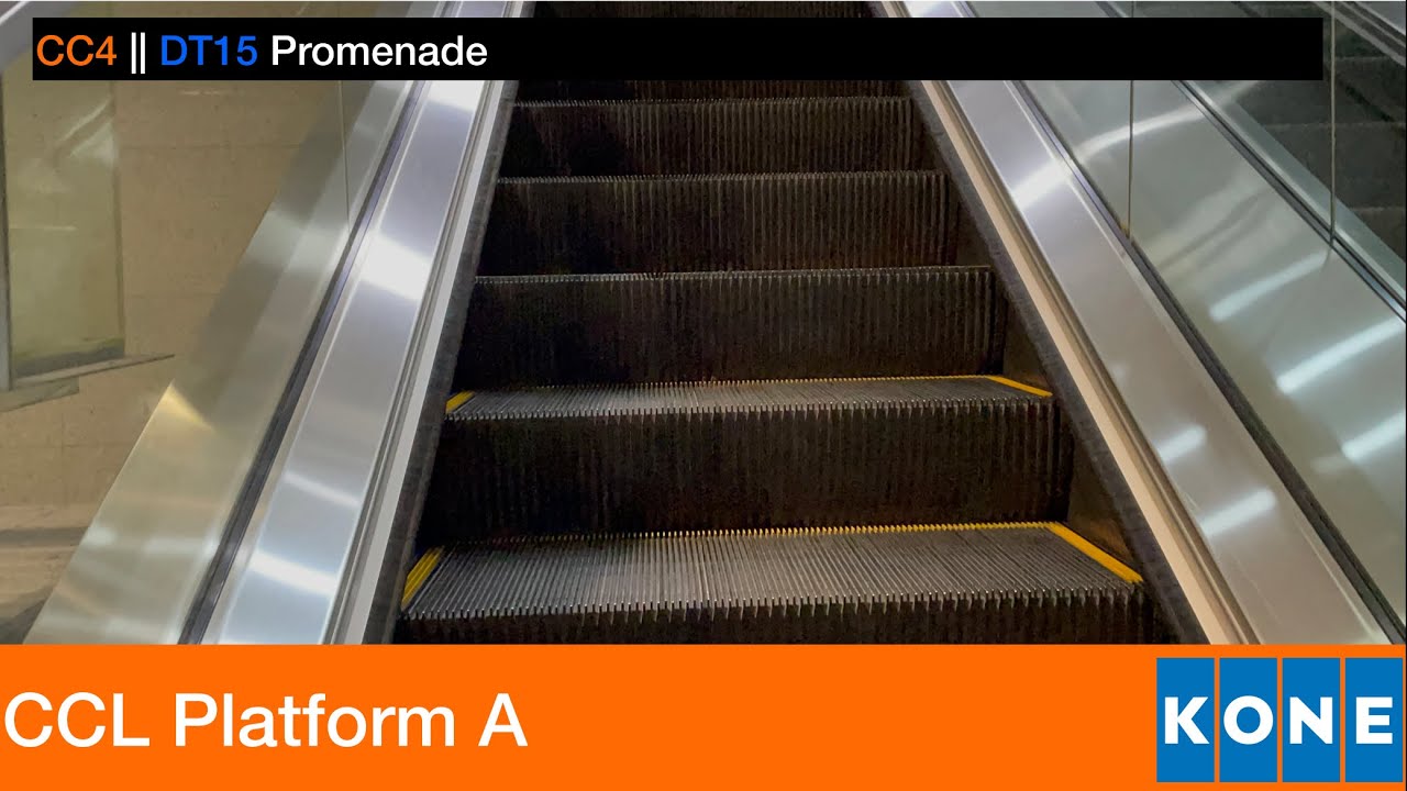 Promenade MRT Station || Kone Escalator (CCL Platform A)