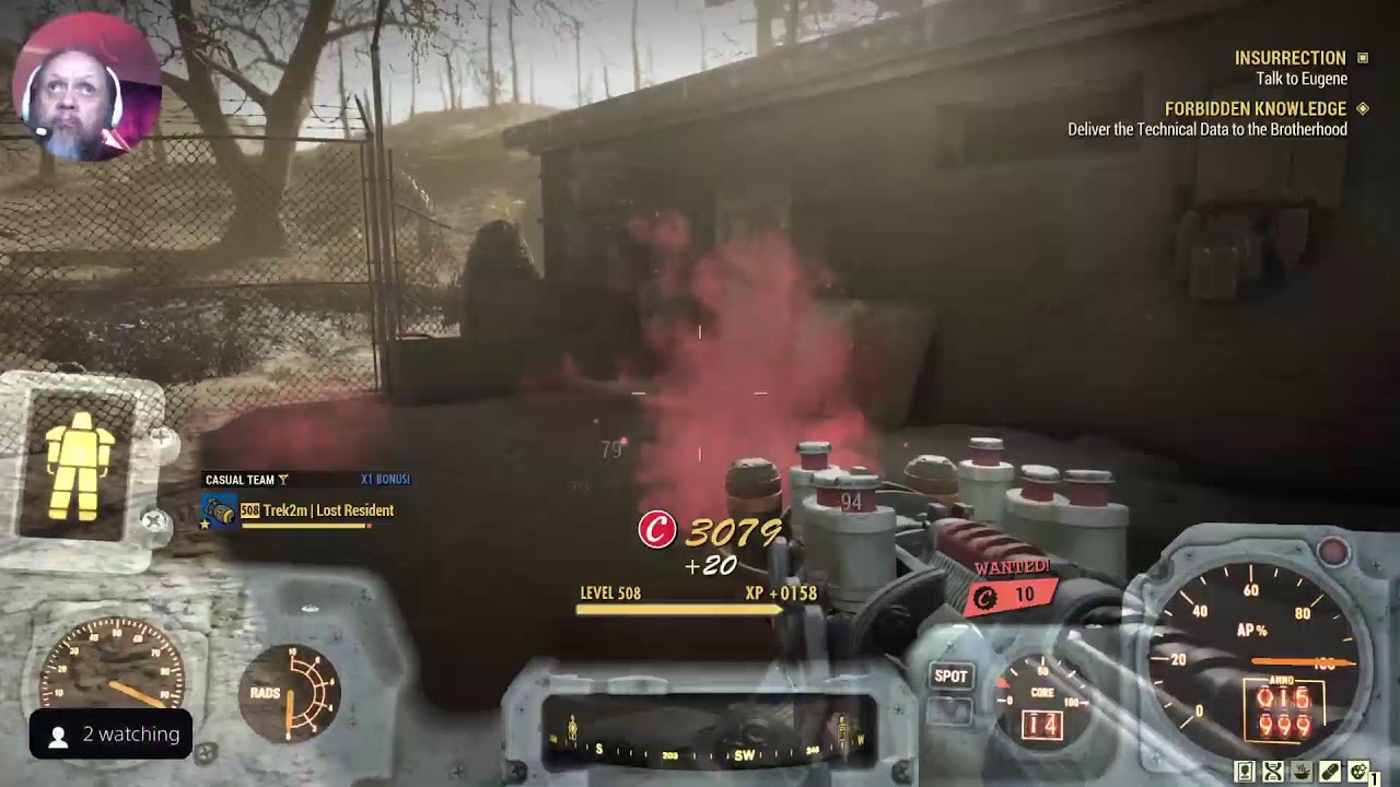🐦‍🔥 Willpower warrior Trek2m is Playing Fallout 76 just Goofing around day 1171
